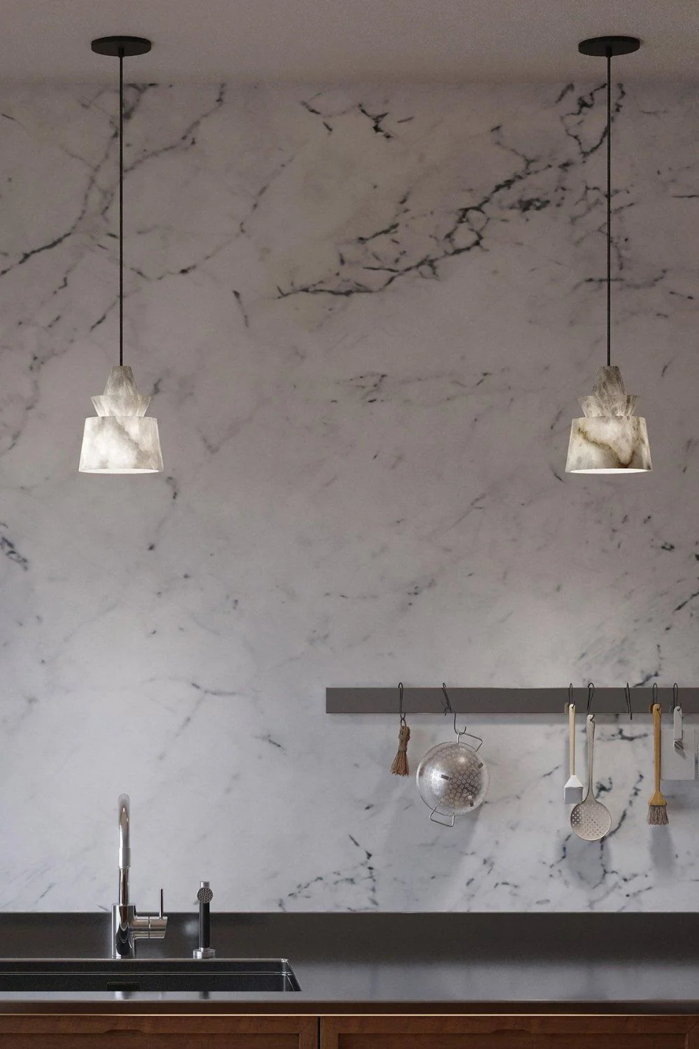 White Alabaster Pendant Light - Image 9