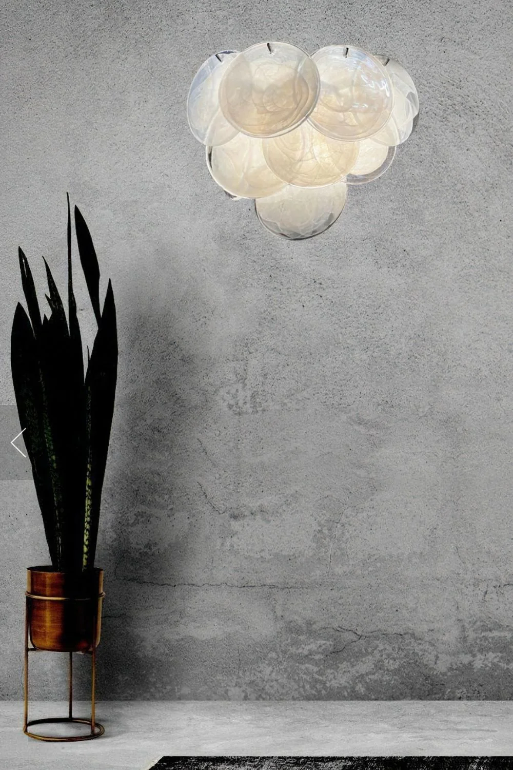 White Art Glass Discs Wall Lamp - Image 6