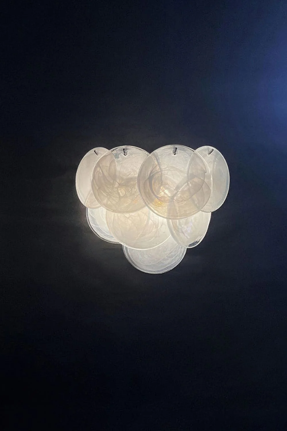 White Art Glass Discs Wall Lamp - Image 7