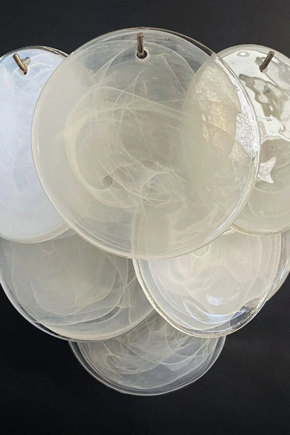 White Art Glass Discs Wall Lamp - Image 8